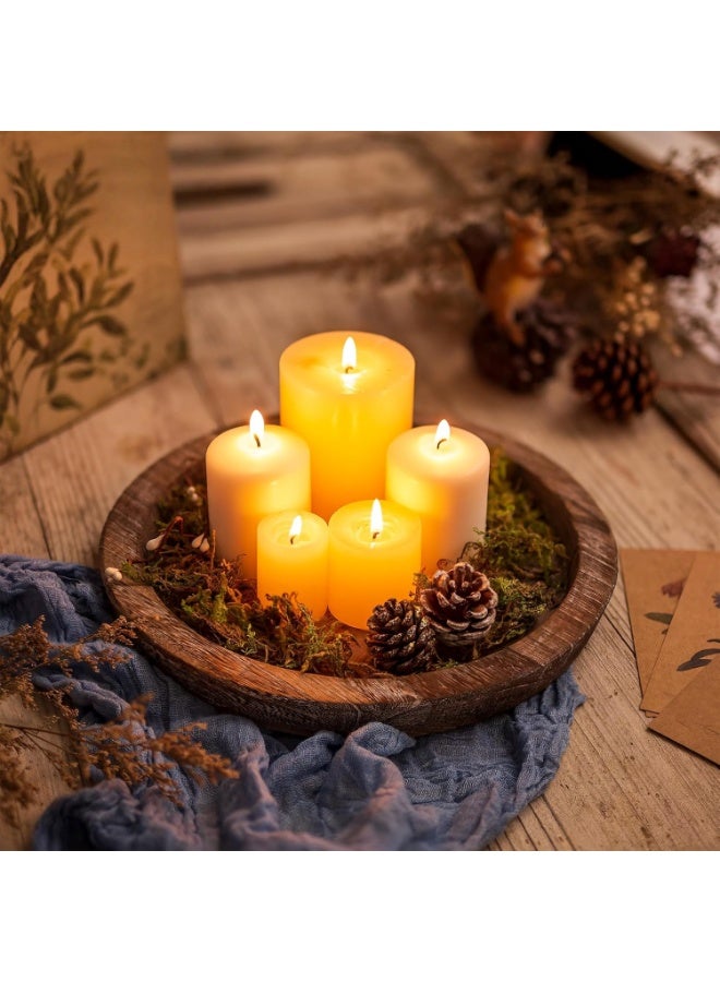 Coffee Table: Candle Holder Plate Round Decorative Serving Tray - Vintage Table Centerpiece Rustic Farmhouse Home Decor - Image 2